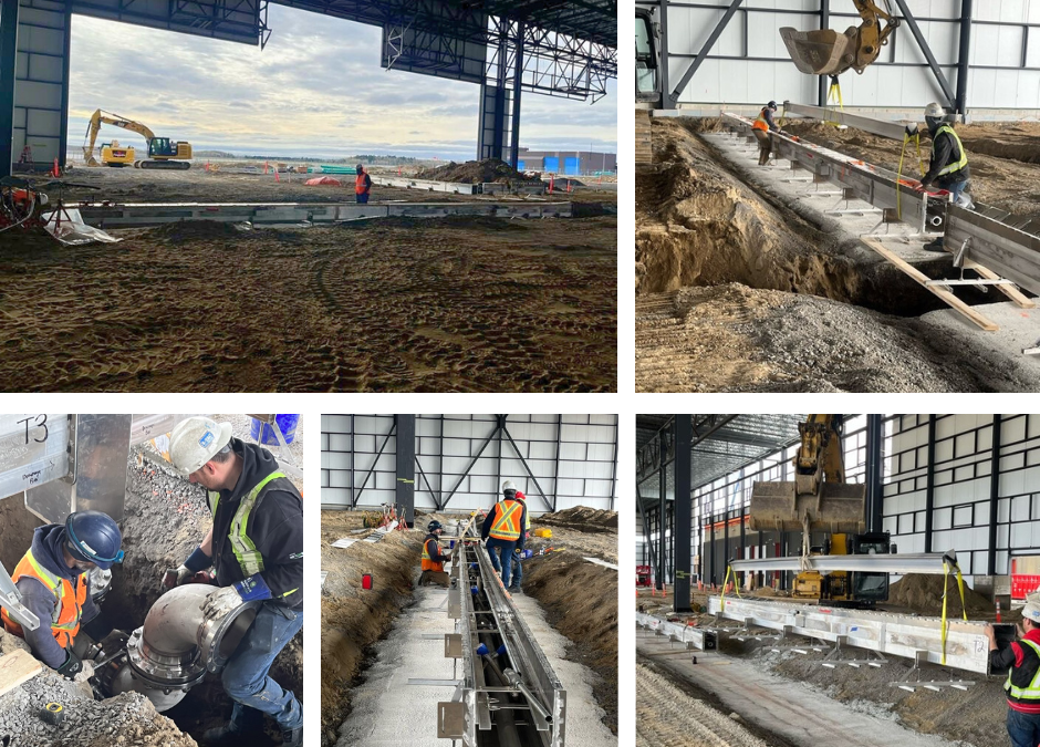 Trench Install Underway at Avianor’s Mirabel Facility