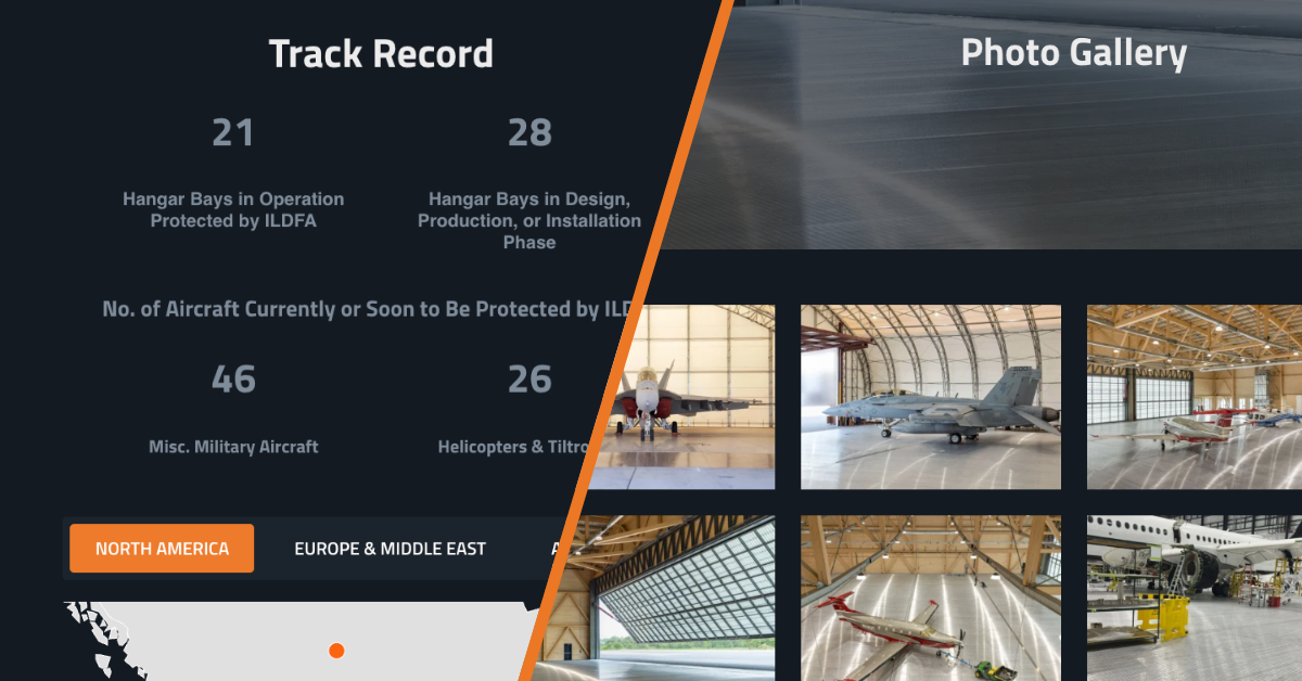 Track Record and Gallery page screenshots combined